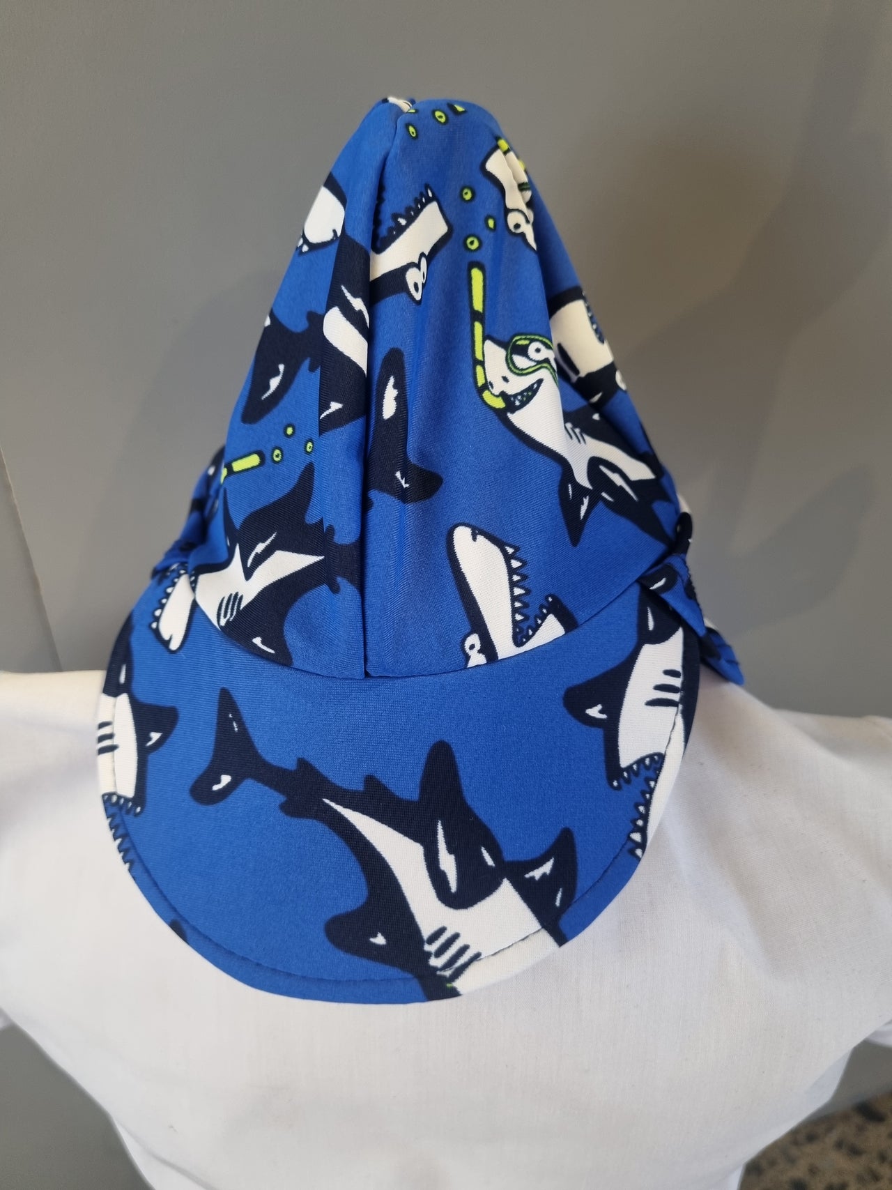 Blue shark swimcaps