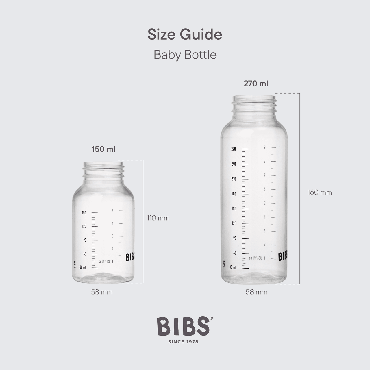 BIBS Baby bottle ONLY 150ml or 270ml