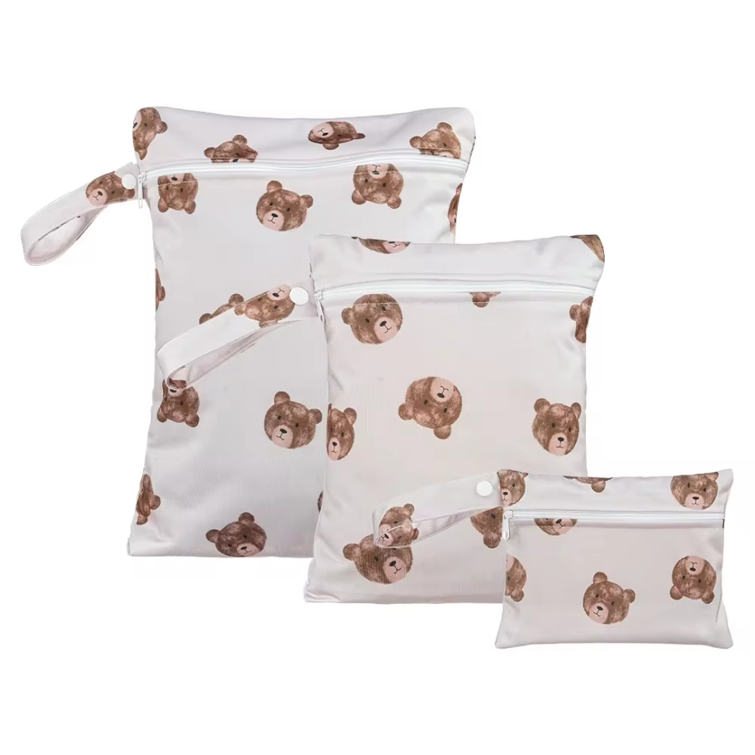 3 pack reusable wet bag - Bears