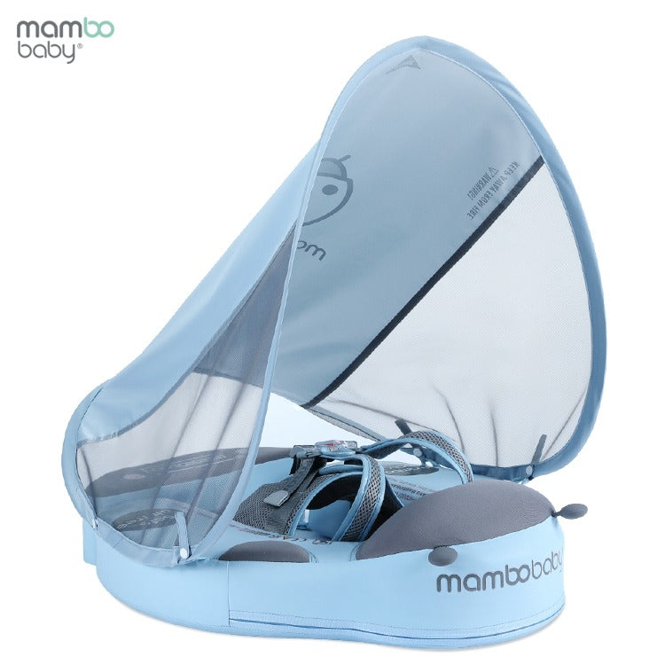 Mambobaby chest and back float - Air free - With canopy - Beetle blue