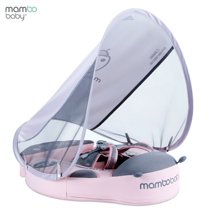 Mambobaby chest and back float - Air free - With canopy - Beetle pink