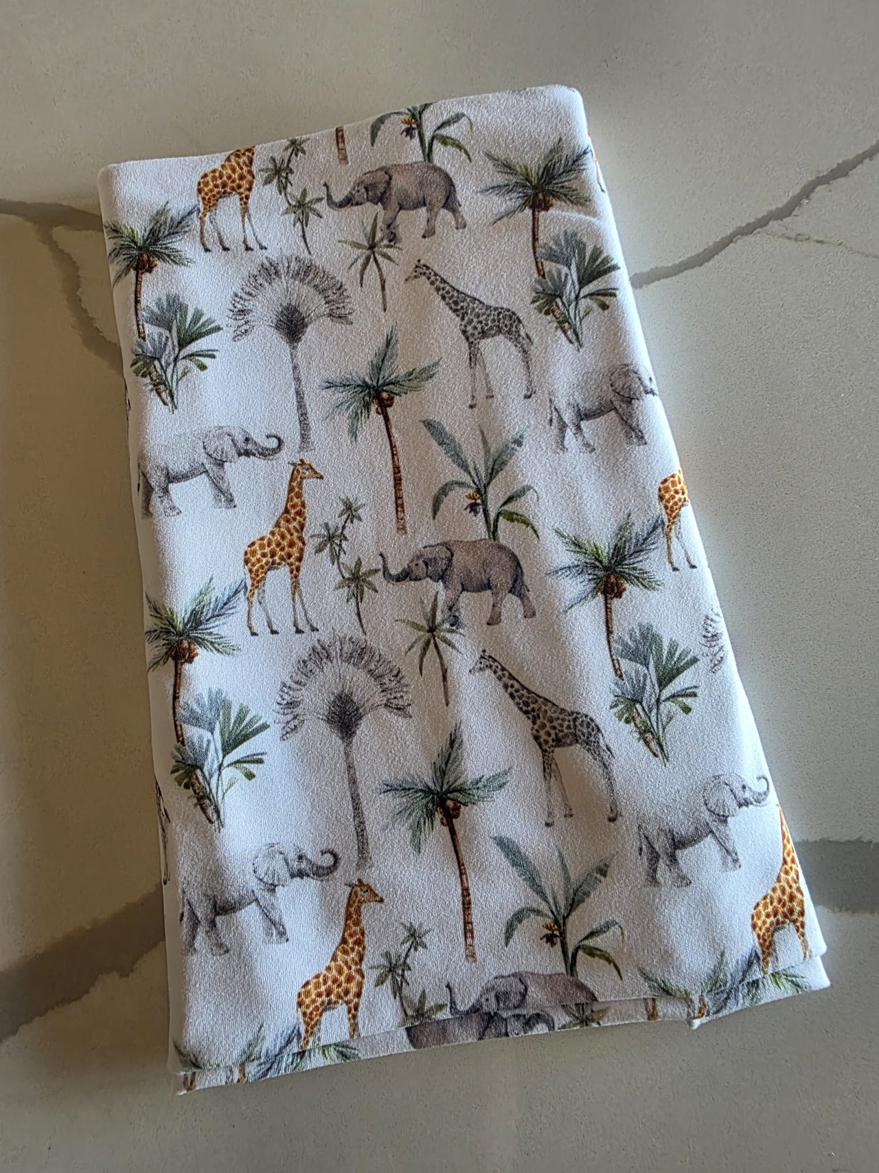 Printed softknit swaddle blanket - Safari