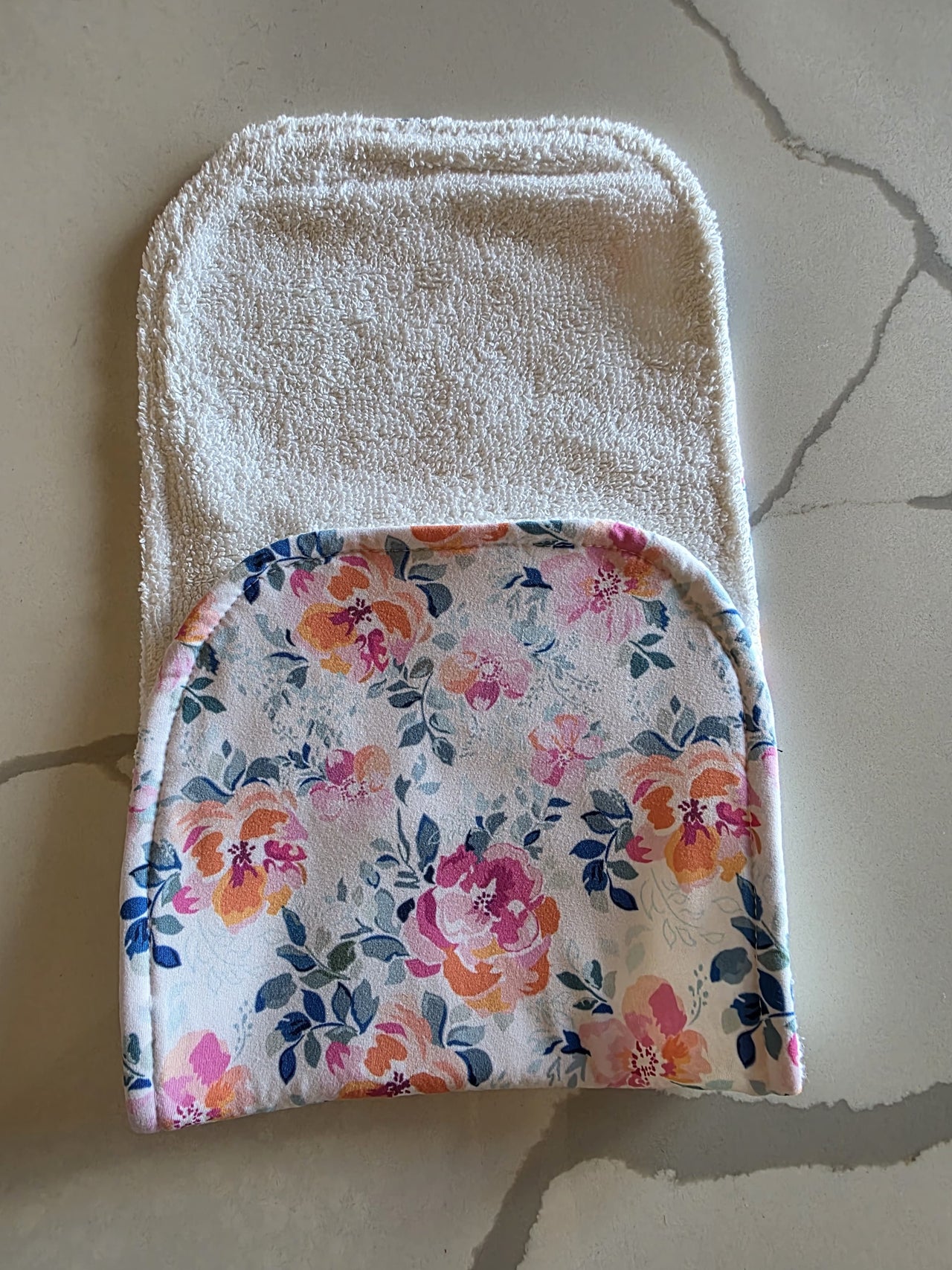 Burp Cloth Pink Flowers