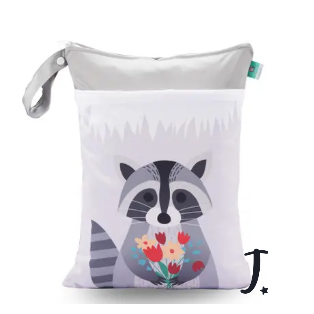 Raccoon wet bag position print