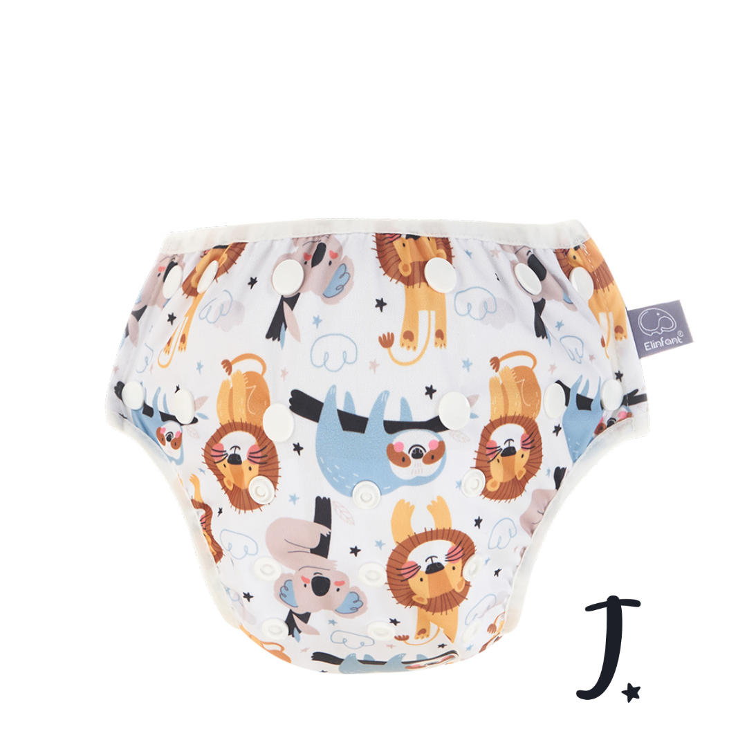 Lion & sloth swim diaper