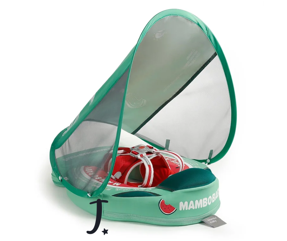 Mambobaby chest and back float - Air free - With canopy - Watermelon