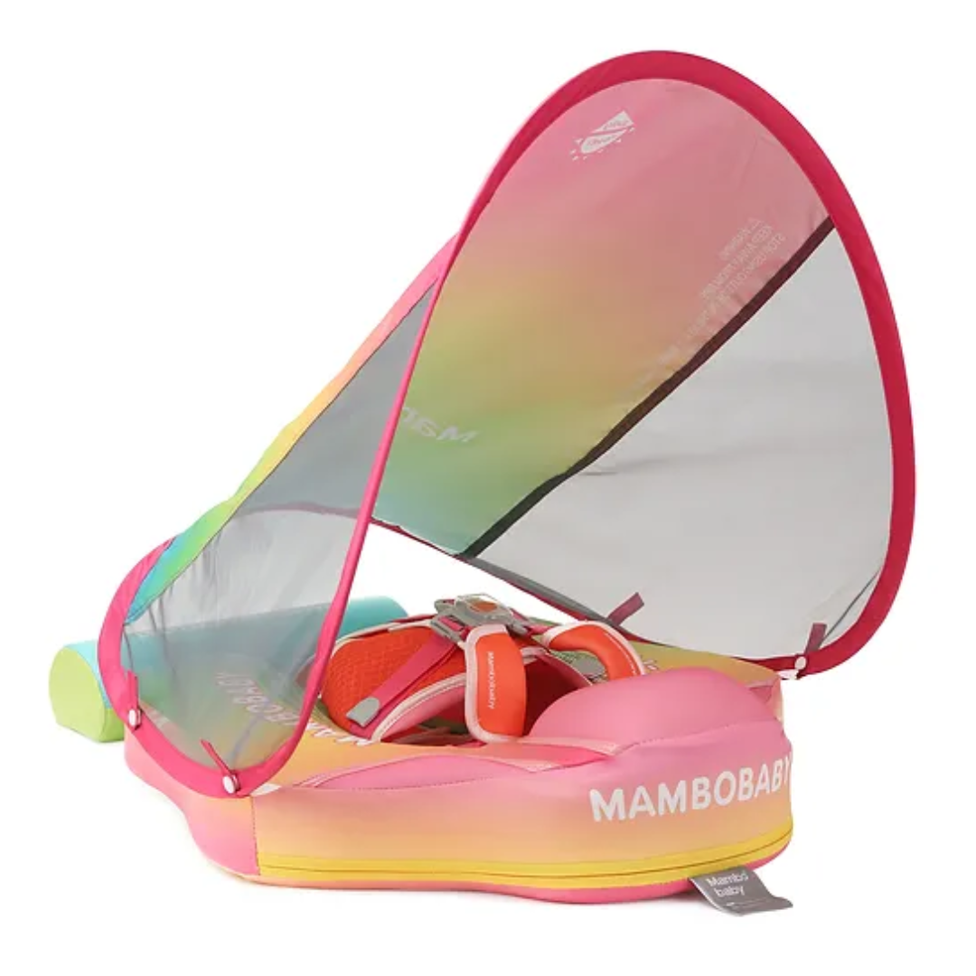 Mambobaby chest and back float - Air free - With canopy - Colorful