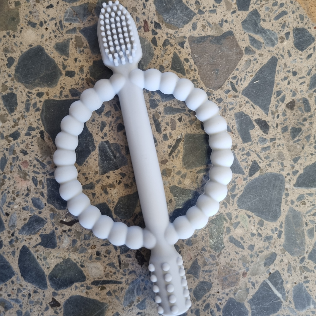 Silicone teether toothbrush