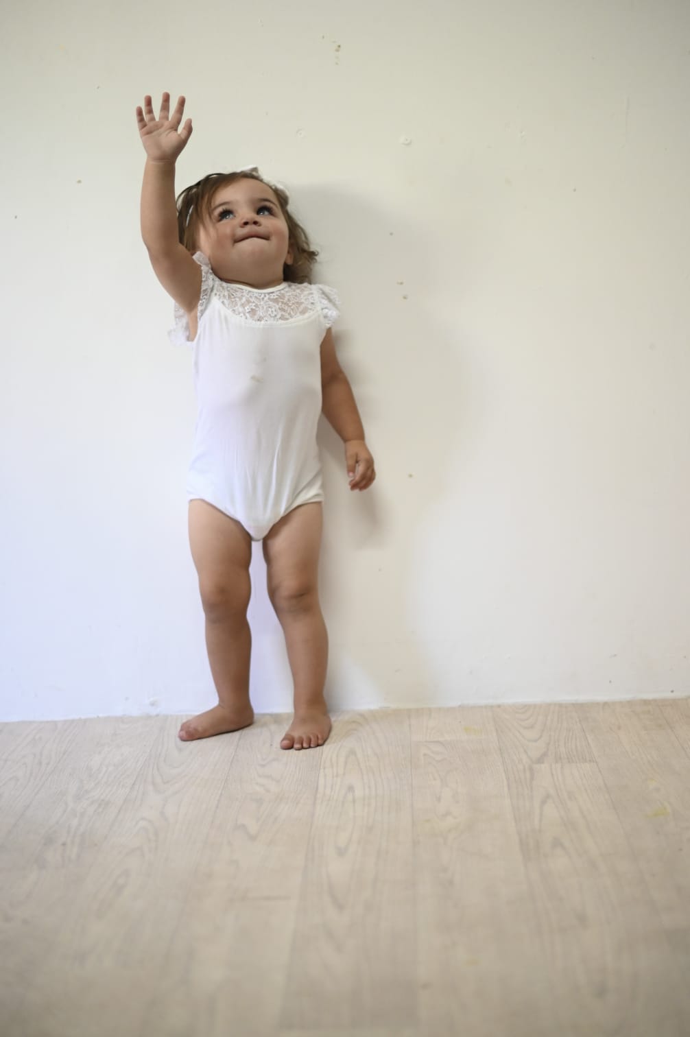 White girl vest with lace collar and headband set