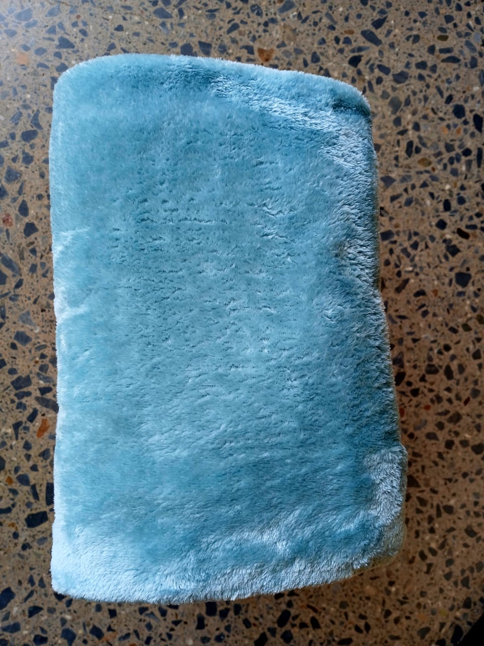 Soft blue fleece blanket