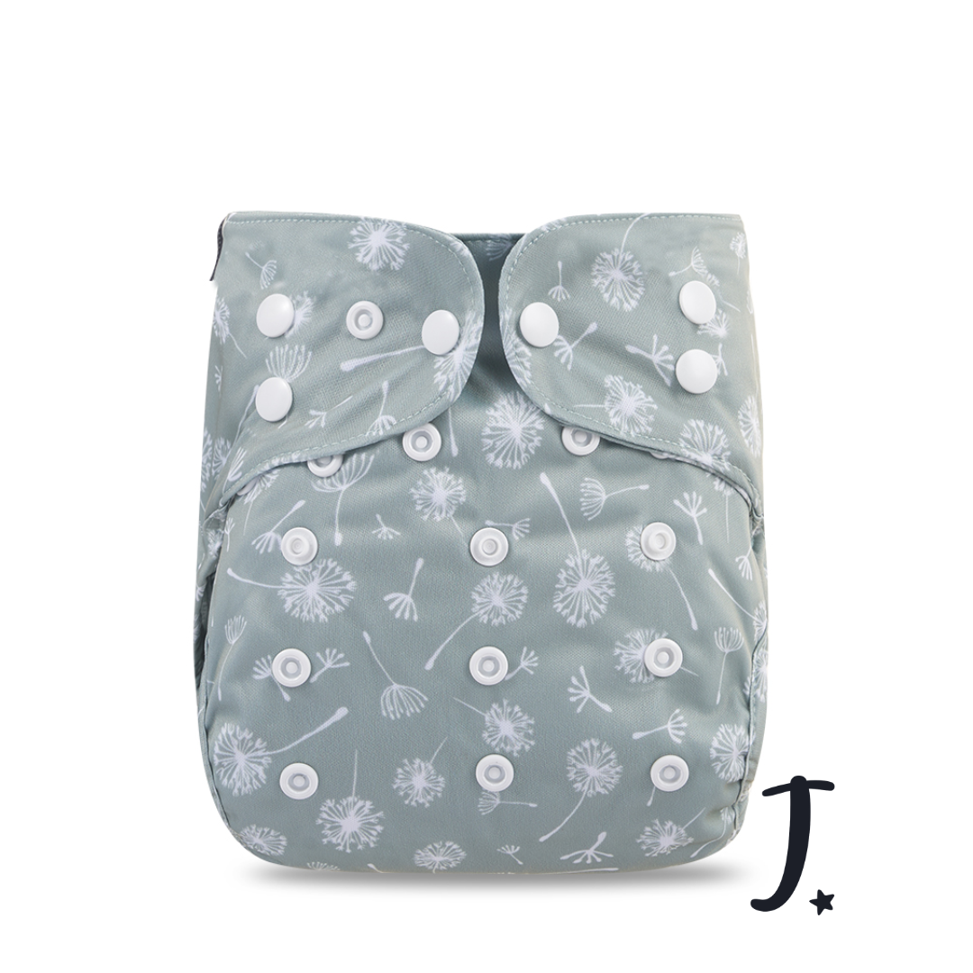 Sage dandelion diaper cover