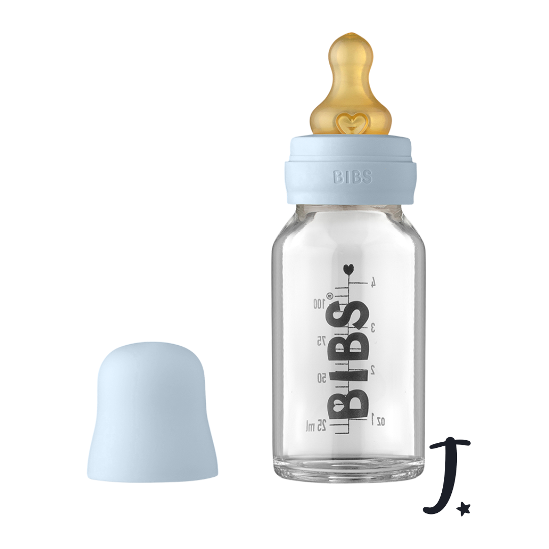 BIBS Glass Bottle Baby blue