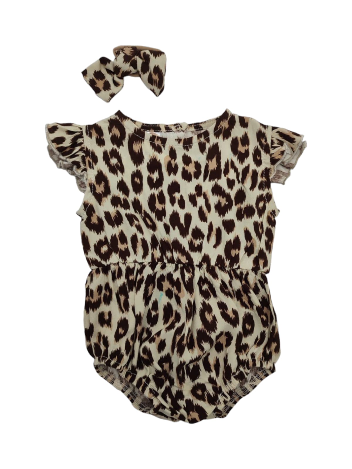 Leopard print romper & Headband set