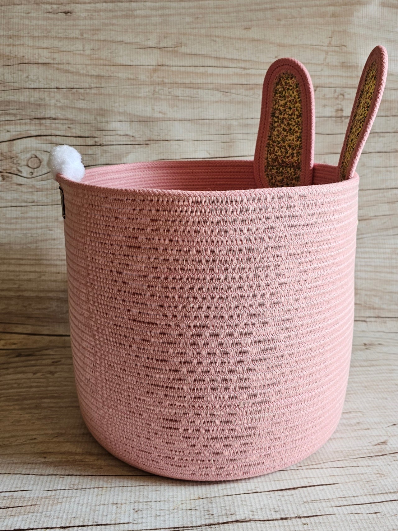 Bunny rope basket - Pink