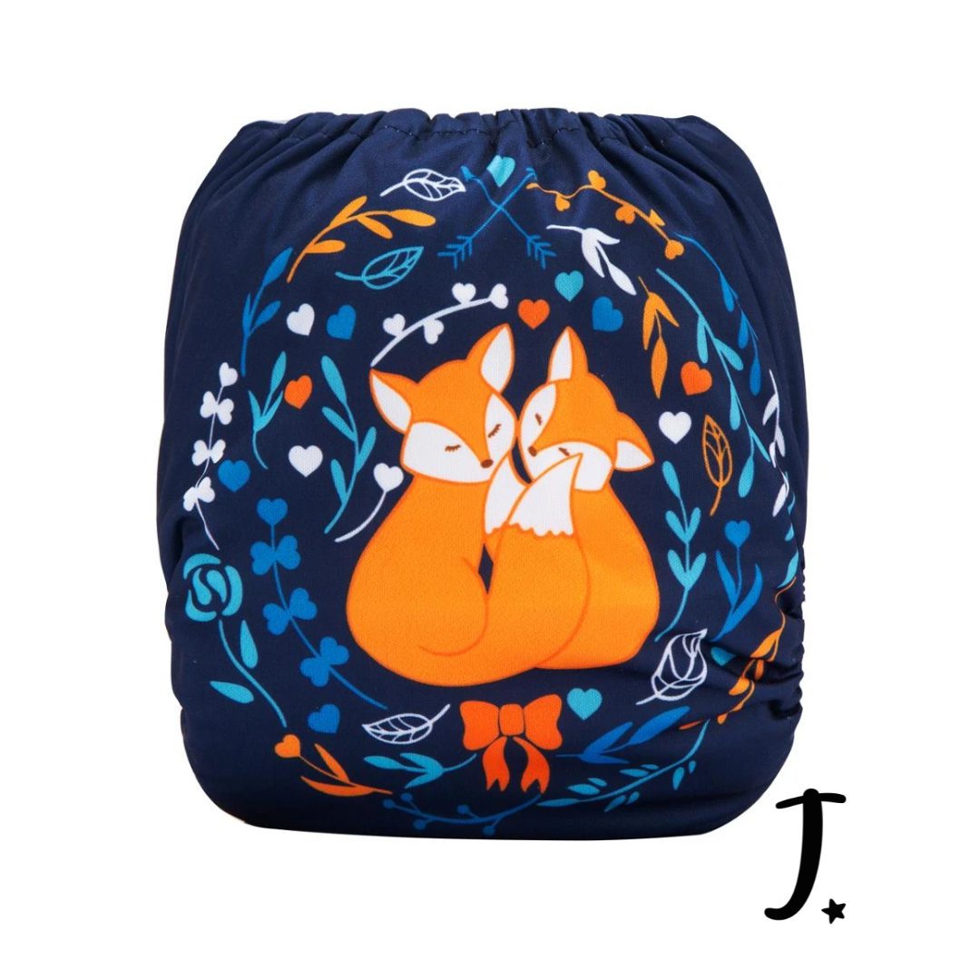 Foxes Print Pocket