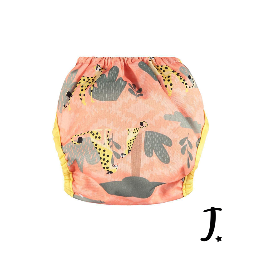 PopIn Single Printed Nappy Bamboo - Cheetah (Newborn)