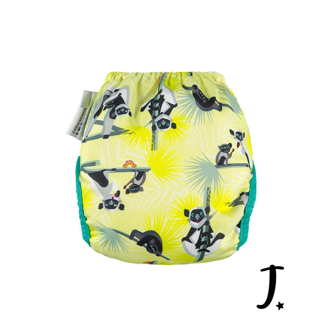 PopIn Single Printed Nappy Bamboo - Lemur (Newborn)