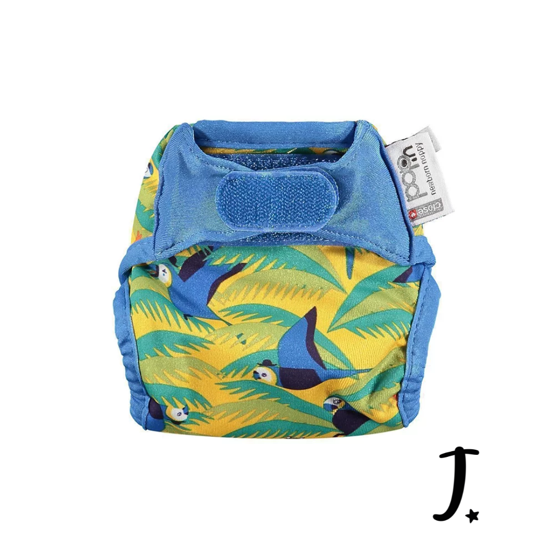 PopIn Single Printed Nappy Bamboo - Parrot (Newborn)