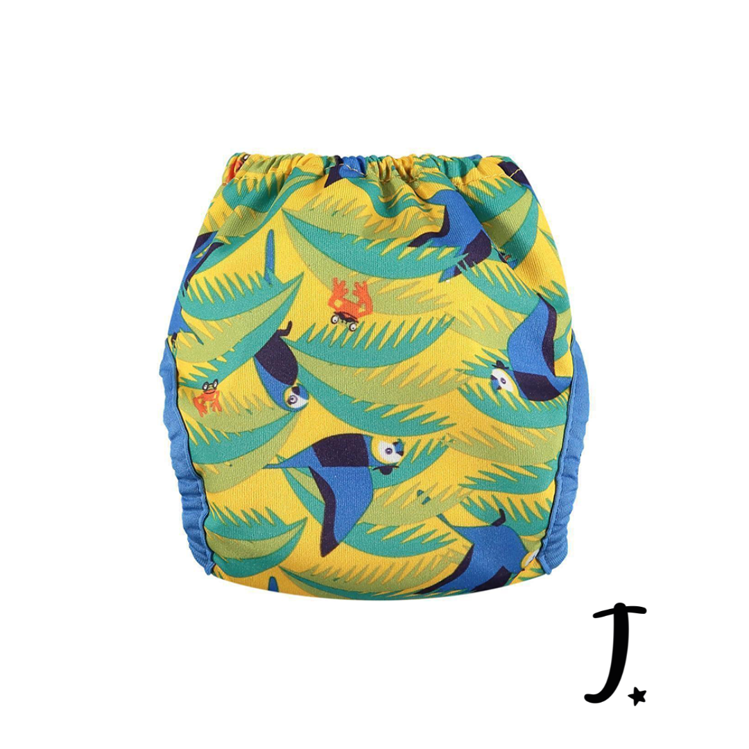 PopIn Single Printed Nappy Bamboo - Parrot (Newborn)