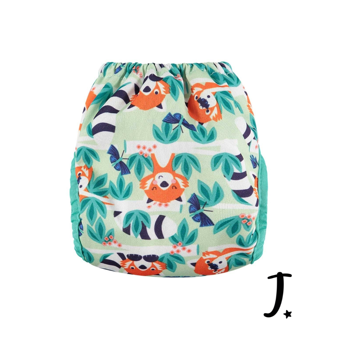 PopIn Single Printed Nappy Bamboo - Red Panda (Newborn)