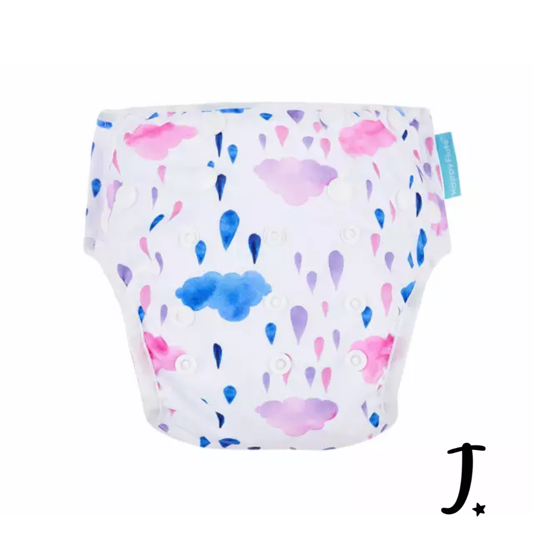 Purple rain swim diaper