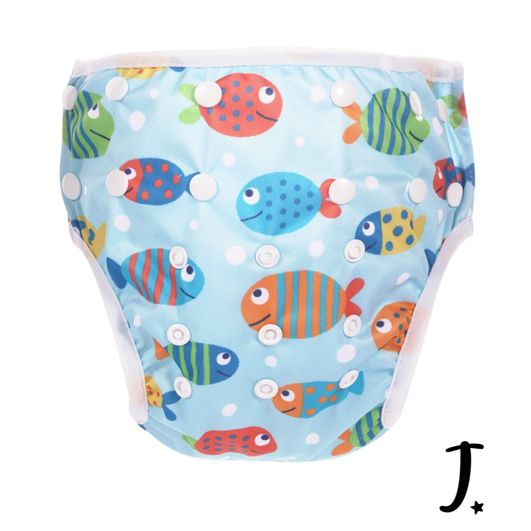 Swim Diaper, Baby Fishes Print