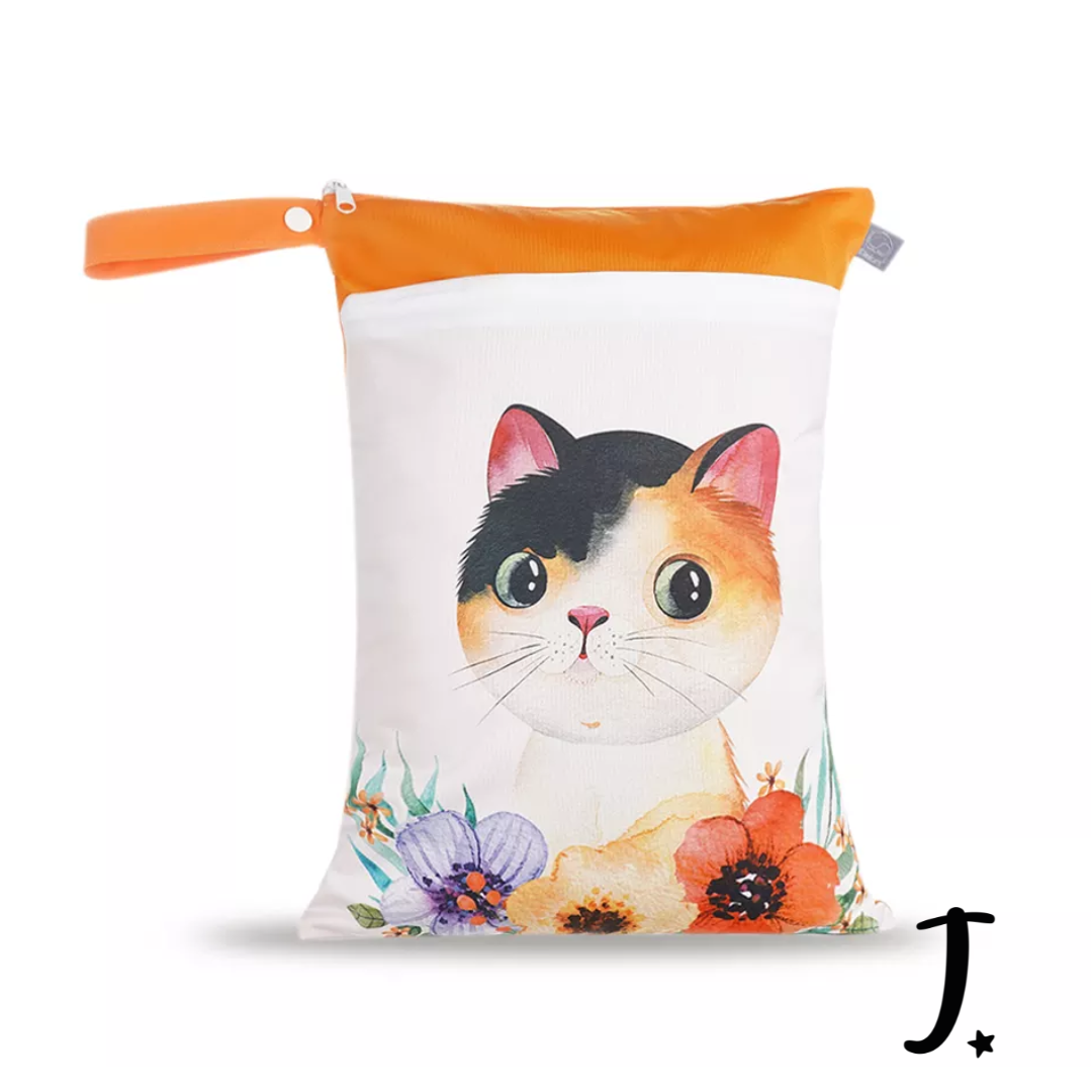 Tibby kitten wet bag position print